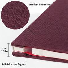 RECUTMS Photo Album Self Adhesive Large Scrapbook Album Linen Photo Album Anniversary Memory Book For Wedding Family Album - Purple - View 6