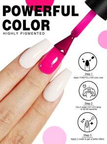 6 Color YOKEFELLOW 10ML Mothers' Day Pink Nails Semi Permanent Summer Nails Gel Polish Set Soak Off UV LED Nail Art Tools For Home&Salon Nail Art DIY& Mothers' Day Gift