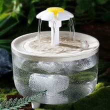 （水泵颜色随机发货）1pc USB 电源线 1000ml 迷你喷泉猫/狗爱好者礼物和狗/猫妈妈爱饮水机带自动循环过滤