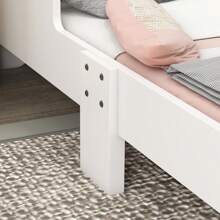 ZONEKIZ Toddler Bed Frame, Kids Bedroom Furniture, For Ages 3-6 Years - 白色 - 查看 7