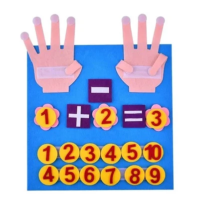 Christmas Decoration 1set Children's Finger Numbers Counting Math Felt Non-Woven Toy, Kids' Educational Teaching Accessory