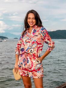 Women Two-piece Outfits - 紅色 - 查看 1