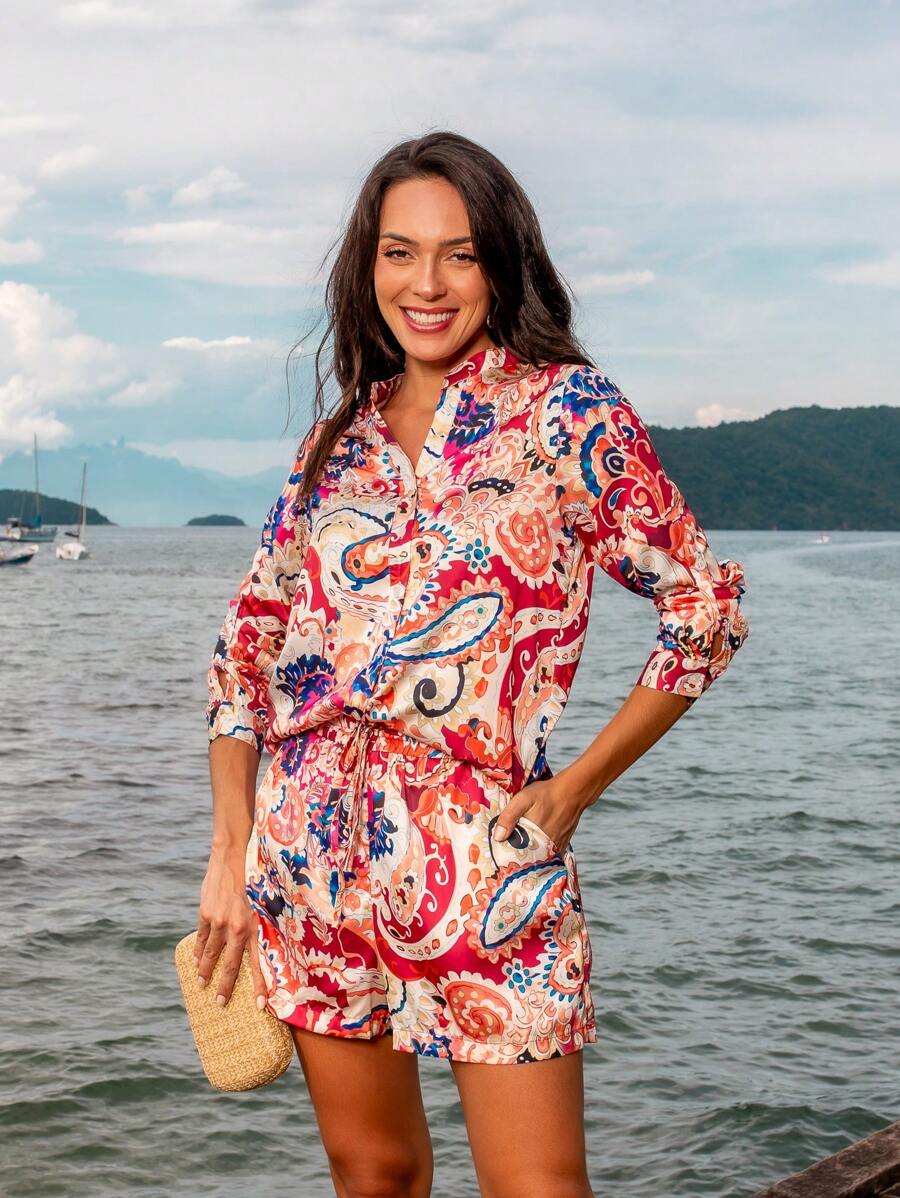 Women Two-piece Outfits - 紅色 - 查看 1