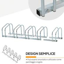 HOMCOM Bike Racks & Holders - Silver - View 5