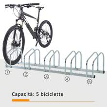 HOMCOM Bike Racks & Holders - Silver - View 4
