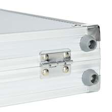 SPORTNOW 500-Piece Poker Chips Set With Aluminium Case, Texas Holdem Poker Set With Mat, 11.5g Numbered Poker Chips, Two Decks Of Cards, Dealer, Five Dices - Silver - View 2