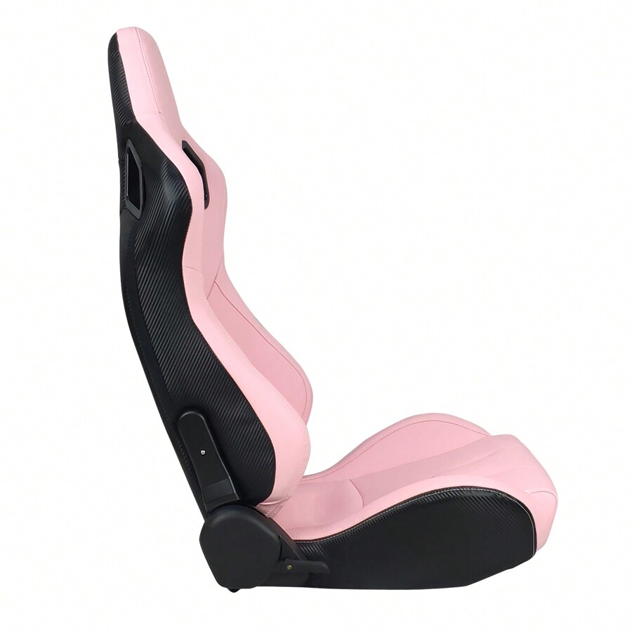 Universal Racing Seats With Dual Sliders,PU Leather Front + Carbon