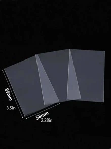 100 Pièces Couverture De Carte Transparente, Porte-cartes Simple Et Portable Pour Personnel De Bureau Et Étudiants