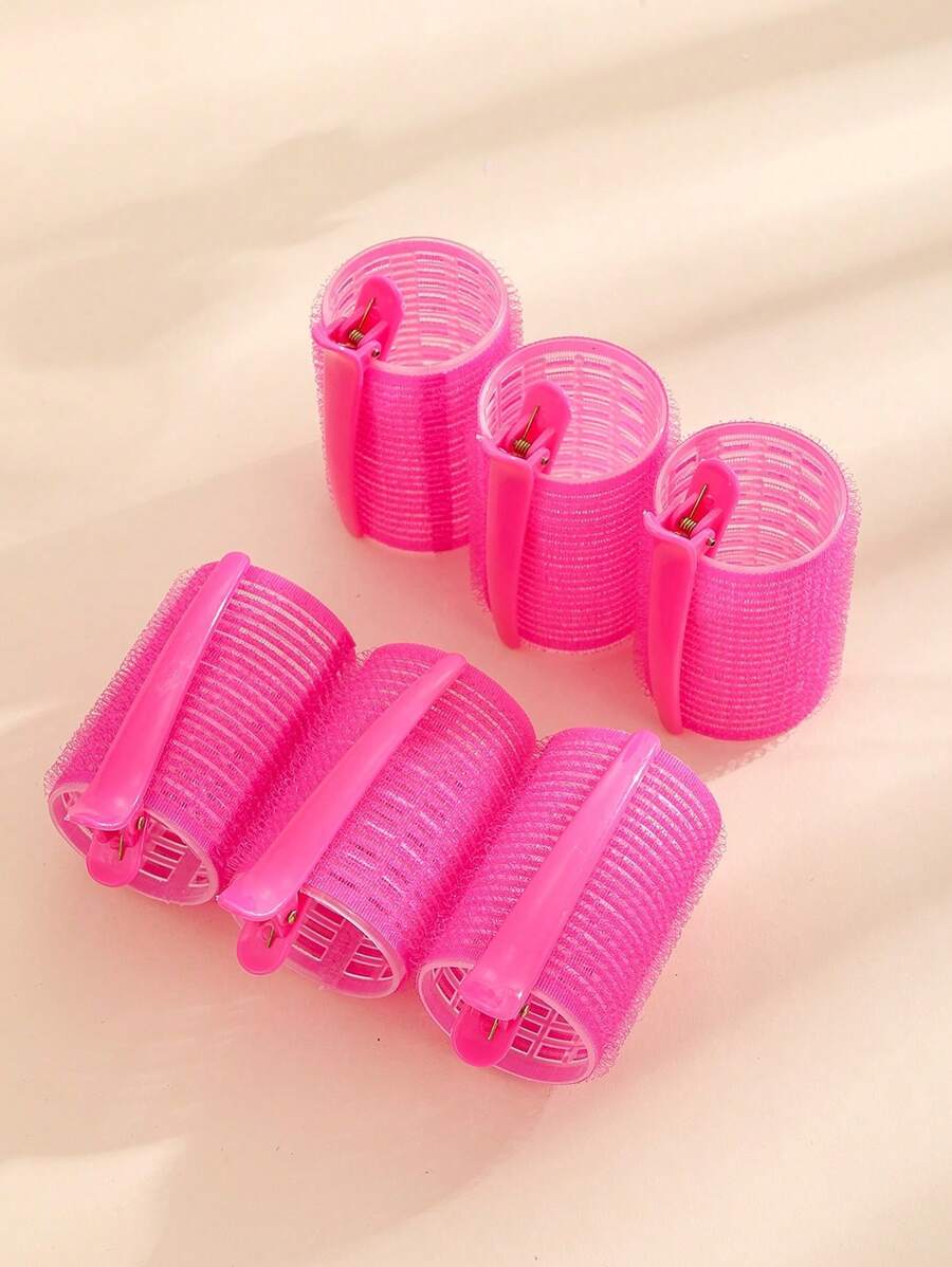 12pcs/Set (Includes 6 Clips And 6 Curlers) Extra Large Hair Rollers, Rollers With Clips, Self