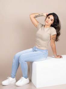 Women T-Shirts - Beis - Ver 4