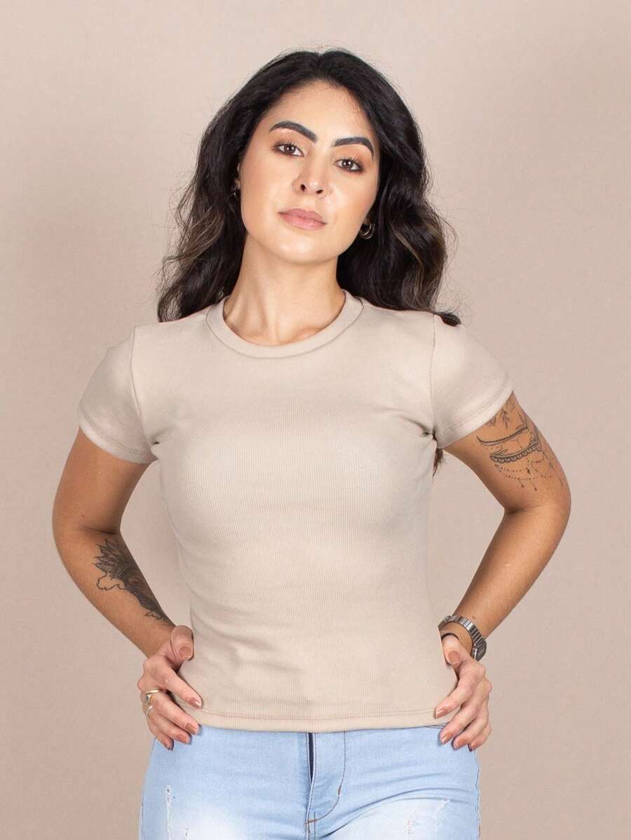 Women T-Shirts - Beis - Ver 1