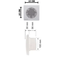 Exaustor Para Banheiro 10cm/15cm Ventisol Grade Anti Insetos - Branco - Visão 8