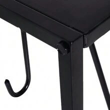 Outsunny Portalegna da Interno ed Esterno Salvaspazio in Metallo con Paletta, Scopino, Attizzatoio e Pinza, 34x34x111cm, Nero - nero - Visualizzare 9