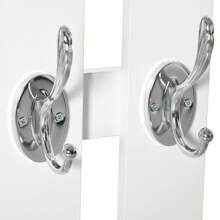 Scarpiera con Appendiabiti a Combinazione per Ingresso e Camera da Letto Legno 100x32x187cm Bianco - Bianco - Visualizzare 9