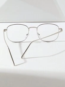 Cyztqaf 1 chiếc gọng kính chức năng màu bạc dành cho nam dành cho doanh nhân/học sinh/người cận thị/phụ kiện kính trong suốt - bạc - Xem 4