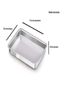 ASSADEIRA EXTRA ALTA TAMANHO 1 ALUMÍNIO POLIDO GROSSO DE 27 CM