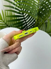 1 件马尾辫女孩半透明荧光绿色气囊手机壳，防震 Tpu 保护套，兼容 15pro Max/11/12/13/14/13mini/15plus/14pro Max/13pro Max/12pro Max/Xr/Xs Max - 彩色 - 查看 7