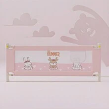 Barandal Para Cama Marca Barandal Seguridad Niños Protector - Rosa - Ver 3