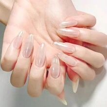 1box White Iridescent Shimmer Powder (1.2g) With 1pc Dual-Ended Applicator Brush For Diy Nail Art