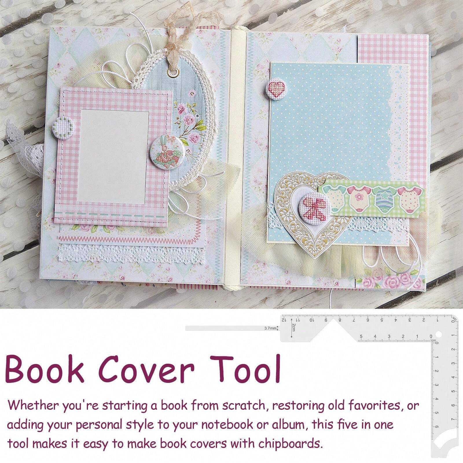 Book Cover Guide Metal Iron Bookbinding Cover Tool Multifunctional 5 In