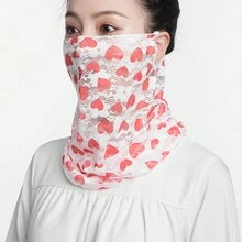 1 Miếng Quý cô Ren Khăn choàng khăn Cái cổ Ấm áp hơn Với Tai Treo Thiết kế , Đa dụng Đối với Mùa xuân/Mùa hè Chống tia cực tím Thoáng khí Mặt nạ Màng che mặt - Nhiều màu - Xem 7