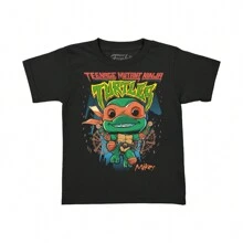 Funko Cartoon TMNT Printed Men's Crewneck T-Shirts And Pocket Pop Figure Toy - Multicolor - View 2