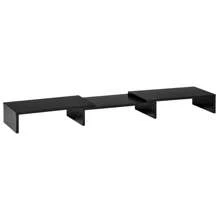 Vinsetto Dual Monitor Stand Riser With Adjustable Length And Angle, Screen Riser For Laptop, Computer, PC, Printer, TV, Black - Black - View 2