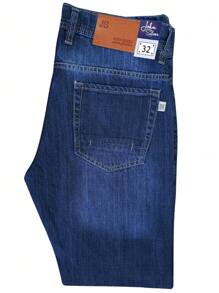 World JSM Silver Pantalon para Hombre de Mezclilla corte Regular Relajado Tela Rigida Mundo JSM Silver - azul real - Ver 7