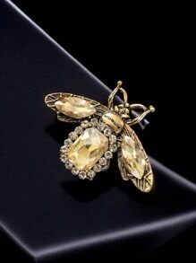 1入新款高端水晶玻璃蜜蜂造型女士胸針,適用於外套、西裝、披肩,獨特的動物插針服飾配件和禮物 - 多色 - 查看 8