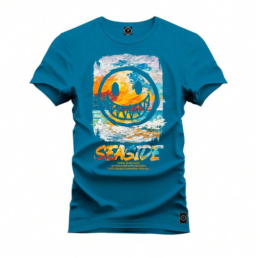 Men T-Shirts - 藍色 - 查看 1