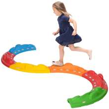 ZONEKIZ Stepping Stones Kids Balance Beam 6 PCs Stackable Outdoor Indoor Obstacle Course Sensory Play - Multicolor - View 5