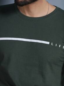 Men T-Shirts - 綠色 - 查看 5