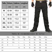 Pantalones Tácticos Militares Impermeables Para Hombre - Negro - Ver 4