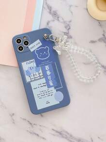 1 Vỏ điện thoại chống rơi bằng nhựa Tpu mờ hình gấu và 1 Dây đeo tay hình gấu bông trong suốt Tương thích với iPhone Samsung Redmi Điện thoại Oppo - Nhiều màu - Xem 5