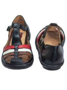 Women Flat Sandals - màu đen - Xem 3