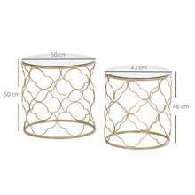 HOMCOM Nesting Tables - Champagne - View 4