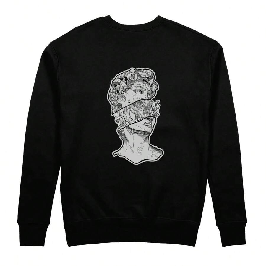 Men Plus Size T-Shirts - 黑色 - 查看 1