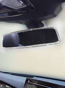 Pegatinas De Diamantes De Imitación Diy Brillantes Para Decoración De Coches, Pegatinas De Marco De Fotos Y Pegatinas De Diamantes Creativos - Plateado - Ver 4