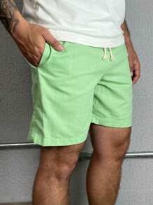 Men Shorts - Mint Green - View 2