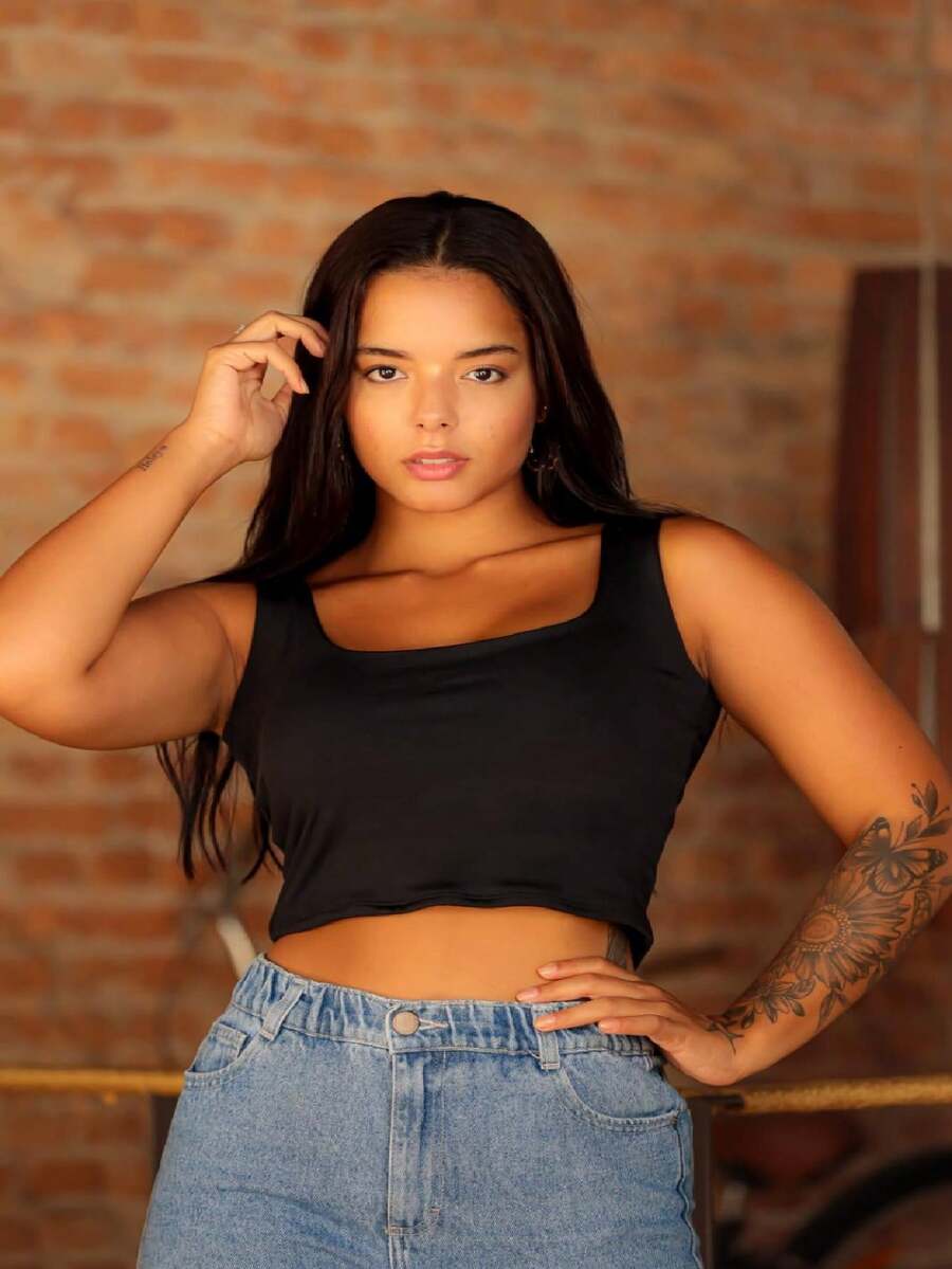 Women Tops - 黑色 - 查看 1