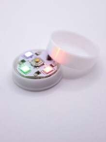 Kit Botão de Led Para Festa Copo Pisca Pisca Artesanato 10un - Multicolorido - Visão 2