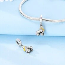 925 Sterling Silber Bunter Riemenscheibe Charme Anhänger Für Frauen Armband Halskette Diy Perlen Hänge Schmuck Party Geburtstagsgeschenk