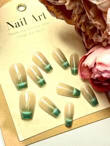 Mắt Dần dần Thủ công Và Có thể đeo được Có thể tháo rời Sang trọng Nghệ thuật làm Móng - Màu xanh Cadet - Xem 4