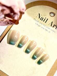 Mắt Dần dần Thủ công Và Có thể đeo được Có thể tháo rời Sang trọng Nghệ thuật làm Móng - Màu xanh Cadet - Xem 2