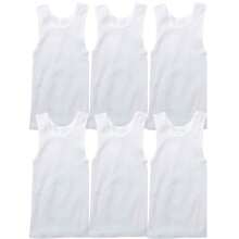 Men's Multi-Item Pack Of 100% Preshrunk White Cotton Lightweight A-Shirts Tank Top Undershirts - 6 Gói Trắng - Xem 6