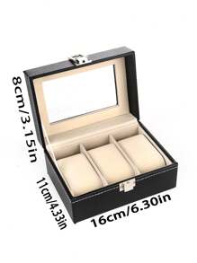 12格皮革手表盒,手表收納盒,腕表展示盒,多格手表收納盒,珠寶盒,配件盤,手鐲收納盒,手表收納容器,手表包裝,皮革收納盒,多功能收納盒 - 多色 - 查看 3