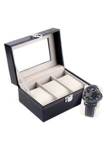 12格皮革手表盒,手表收納盒,腕表展示盒,多格手表收納盒,珠寶盒,配件盤,手鐲收納盒,手表收納容器,手表包裝,皮革收納盒,多功能收納盒 - 多色 - 查看 1