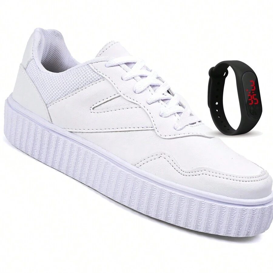 Women Wedge Sneakers - 白色 - 查看 1