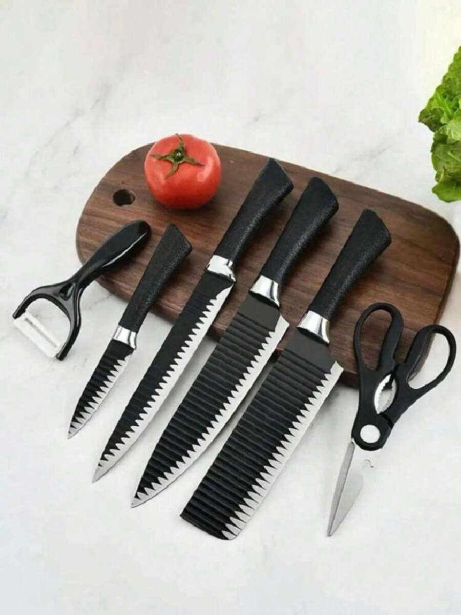 Juego de cuchillos de cocina, set de 5 piezas, juego de utensilios de cocina, oferta del - Multicolor - Ver 1