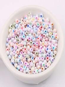 330 cái 3MM Siêu Tốt Mẫu vật liệu sản xuất Óng ánh Kem Màu sắc Hạt thủy tinh 8/0 Tròn Hạt thủy tinh Đối với DIY Kết cườm - 3 mm - Xem 24